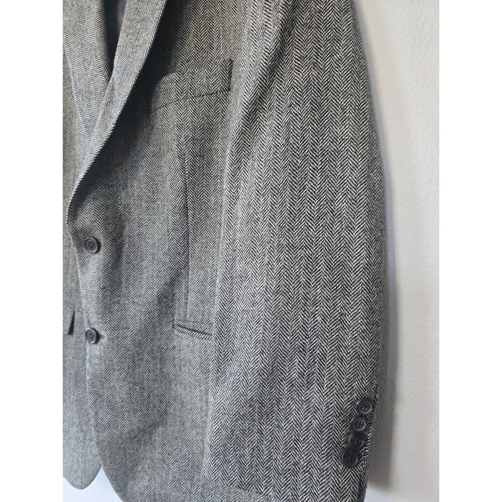 Lauren RalphâLauren Gray Herringbone Wool Blazer Men's 40S Classic Tweed Preppy - Picture 2 of 8